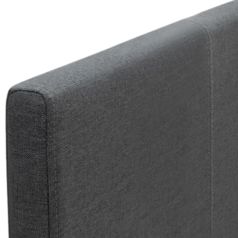 Κρεβάτι Flat  υφασμάτινο χρώμα ανθρακί 150x200εκ. - Pakobazaar