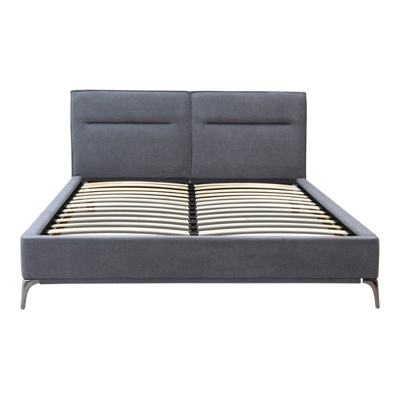 Κρεβάτι Megan  υφασμάτινο χρώμα ανθρακί 160x200εκ. - Pakobazaar