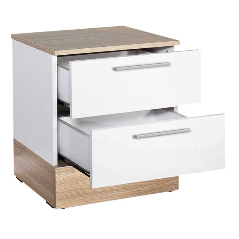 Κομοδίνo Base  χρώμα λευκό - sonoma 45x40x52εκ.