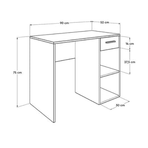 Γραφείο εργασίας Concept Pc  χρώμα λευκό 90x52x75εκ. - Pakobazaar