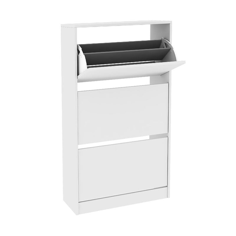 Παπουτσοθήκη Flat Duo  18 ζεύγων χρώμα λευκό 73x26x119εκ. - Pakobazaar