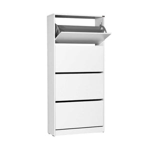 Παπουτσοθήκη Flat Duo  24 ζευγών χρώμα λευκό 73x26x157εκ. - Pakobazaar