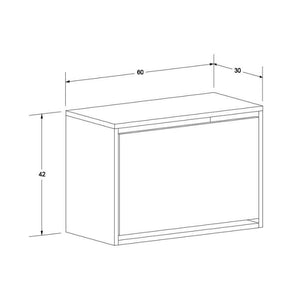 Παπουτσοθήκη Step  6 ζευγών χρώμα λευκό 60x30x42εκ. - Pakobazaar
