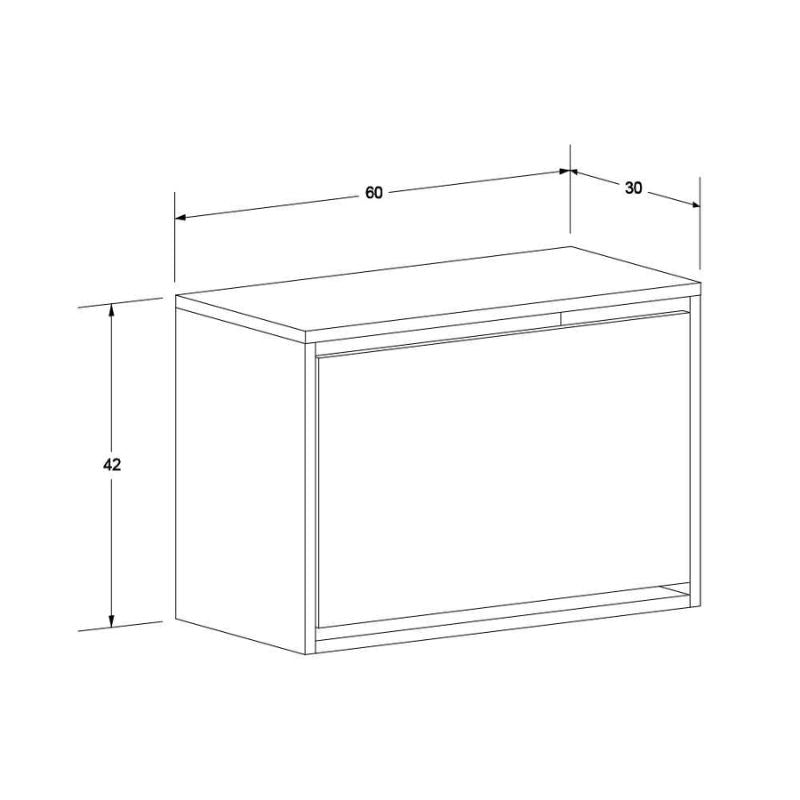 Παπουτσοθήκη Step  6 ζευγών χρώμα λευκό 60x30x42εκ. - Pakobazaar
