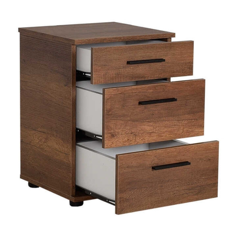 Κομοδίνο - Συρταριέρα γραφείου Trendline  χρώμα καρυδί 40x39x57εκ. - Pakobazaar