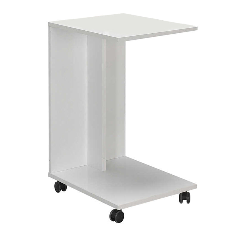 Τραπεζάκι βοηθητικό C-Shaped  χρώμα λευκό gloss 35x45x65εκ. - Pakobazaar