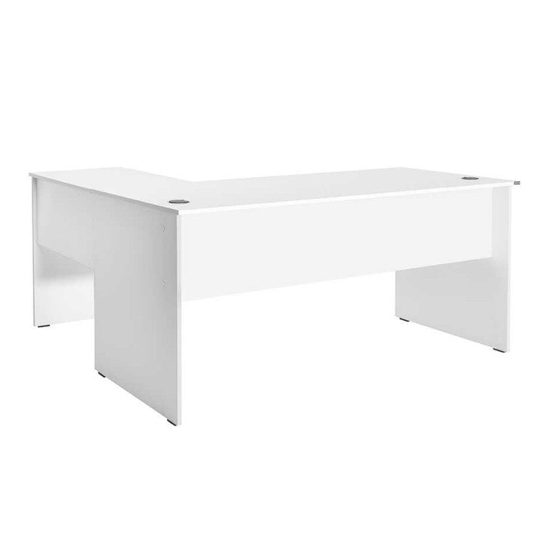 Γραφείο διευθυντικό Rio  γωνιακό αναστρέψιμο χρώμα λευκό 160x144x75εκ. - Pakobazaar