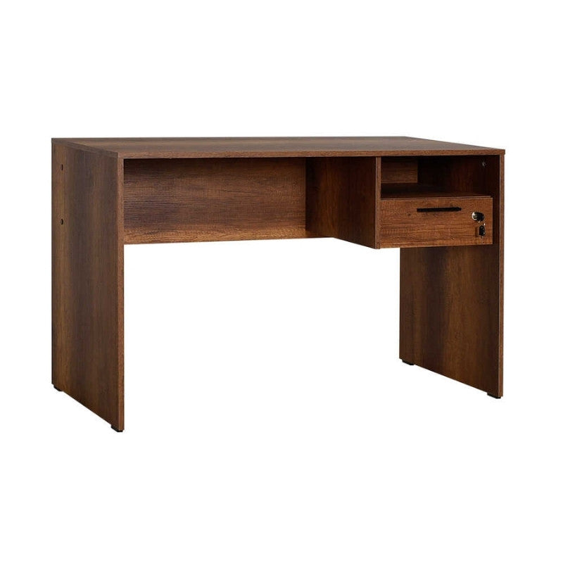 Γραφείο εργασίας με κλειδαριά Concept  χρώμα καρυδί 120x60x75εκ. - Pakobazaar