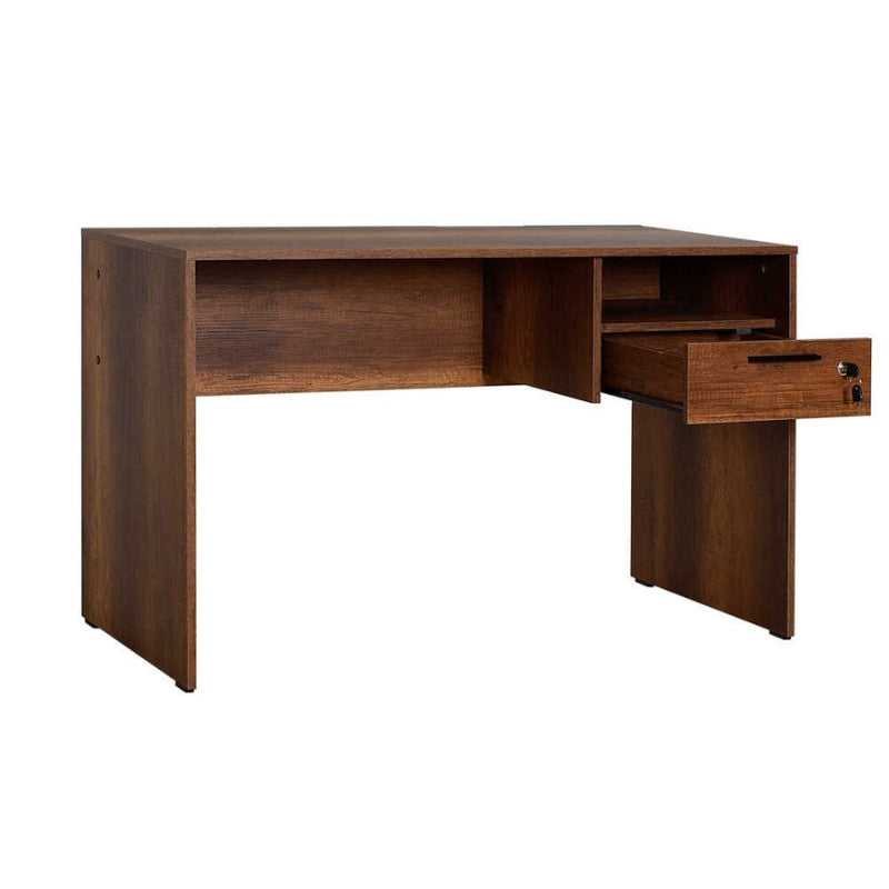 Γραφείο εργασίας με κλειδαριά Concept  χρώμα καρυδί 120x60x75εκ. - Pakobazaar