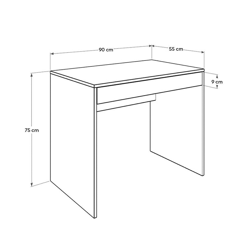 Γραφείο εργασίας Vareno  χρώμα καρυδί 90x55x75εκ. - Pakobazaar