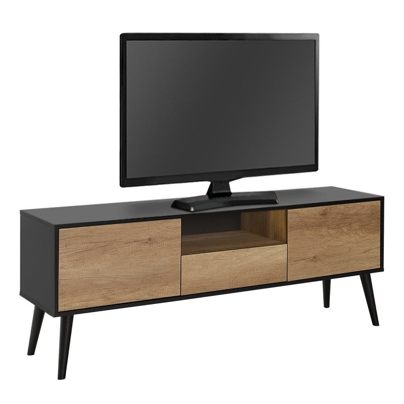 Έπιπλο τηλεόρασης Style  χρώμα μαύρο - tori 160x41x58εκ.