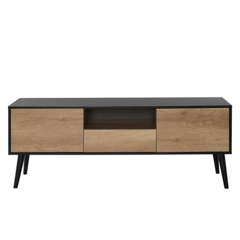 Έπιπλο τηλεόρασης Style  χρώμα μαύρο - tori 160x41x58εκ.
