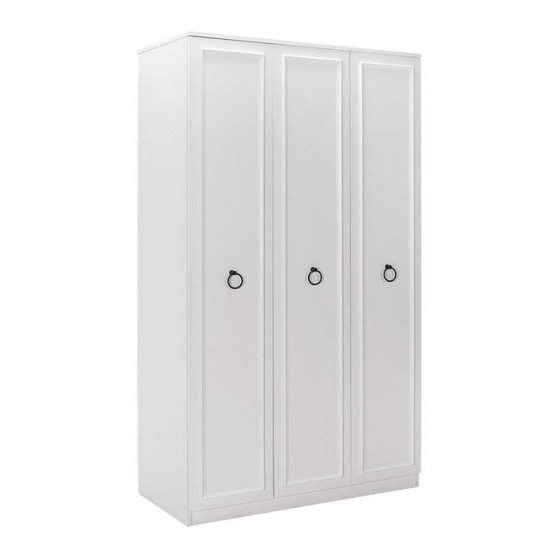 Ντουλάπα ρούχων Hampton  τρίφυλλη χρώμα λευκό 103x52x185εκ.