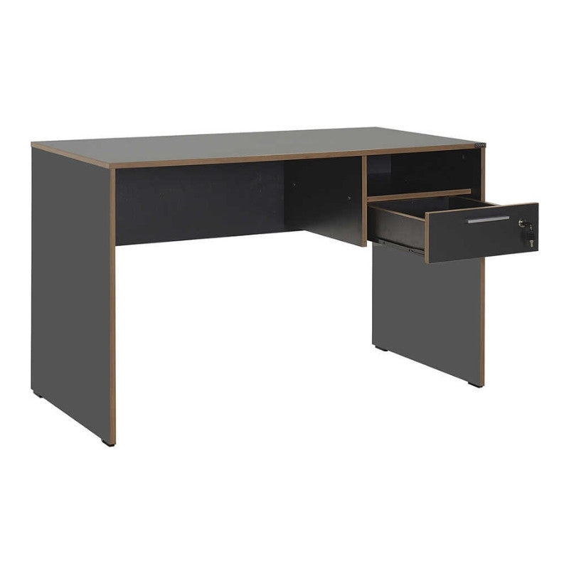 Γραφείο εργασίας με κλειδαριά Concept  χρώμα ανθρακί 120x60x75εκ. - Pakobazaar