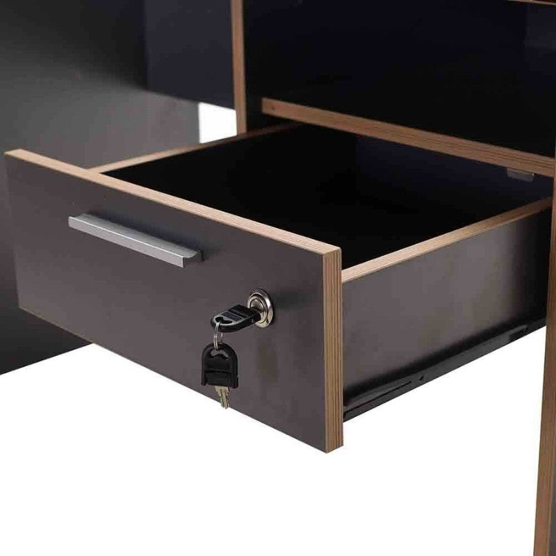 Γραφείο εργασίας με κλειδαριά Concept  χρώμα ανθρακί 120x60x75εκ. - Pakobazaar