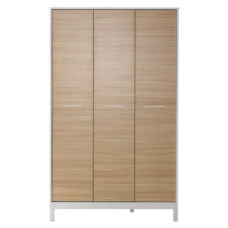Ντουλάπα ρούχων London  τρίφυλλη χρώμα oak - λευκό 120x52x202εκ. - Pakobazaar