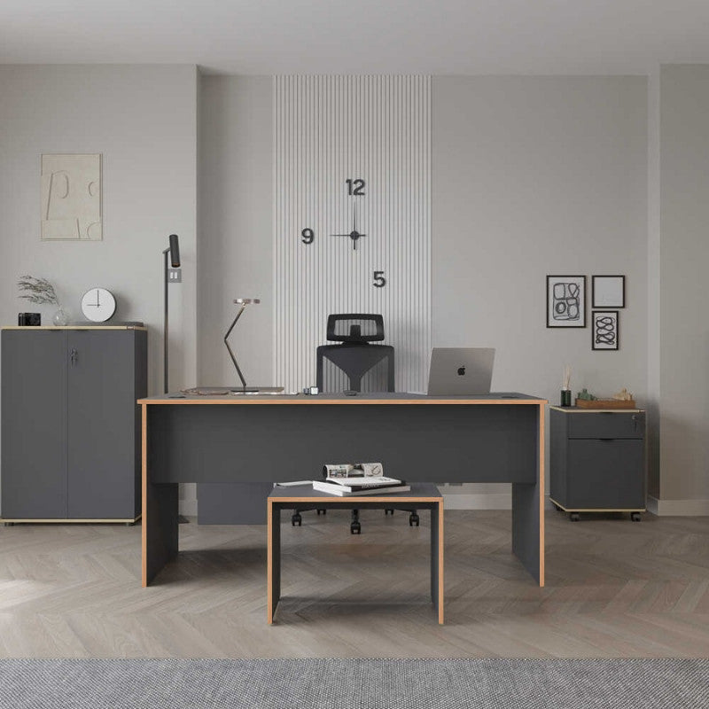 Τραπεζάκι σαλονιού - γραφείου Rio  χρώμα ανθρακί 60x40x43εκ. - Pakobazaar