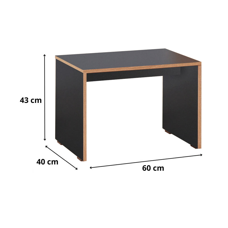 Τραπεζάκι σαλονιού - γραφείου Rio  χρώμα ανθρακί 60x40x43εκ. - Pakobazaar