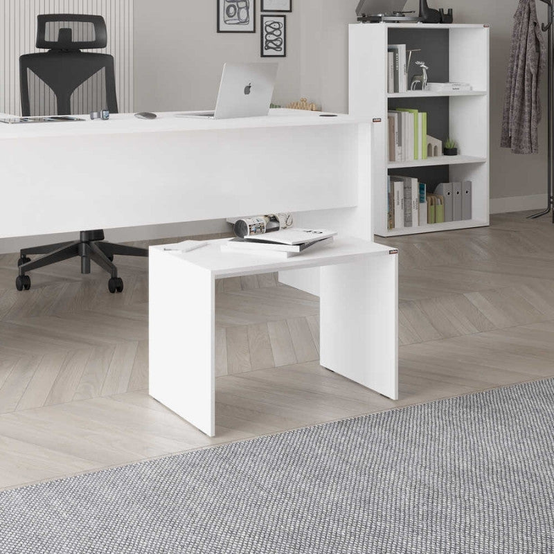 Τραπεζάκι σαλονιού - γραφείου Rio  χρώμα λευκό 60x40x43εκ. - Pakobazaar