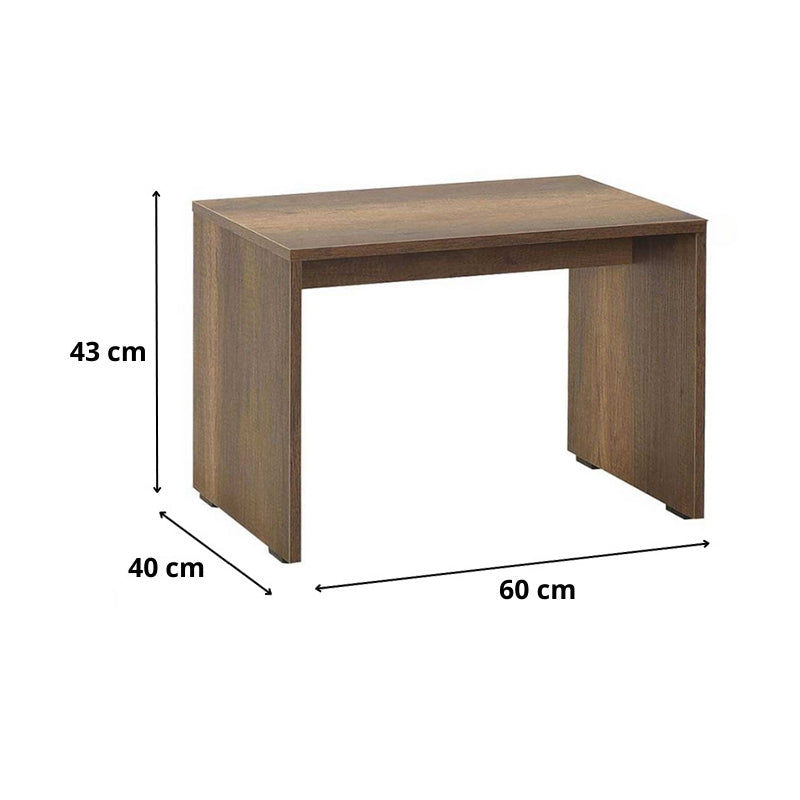 Τραπεζάκι σαλονιού - γραφείου Rio  χρώμα καρυδί 60x40x43εκ. - Pakobazaar