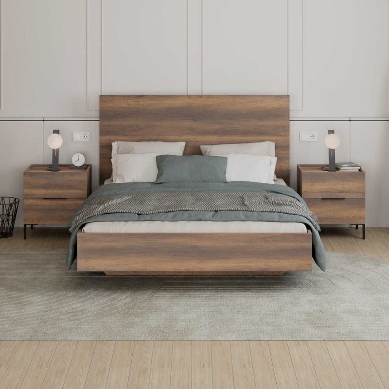 Κρεβάτι Oryana  χρώμα καρυδί 160x200εκ. - Pakobazaar