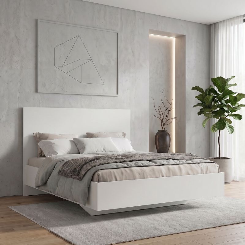 Κρεβάτι Oryana  χρώμα λευκό 160x200εκ. - Pakobazaar