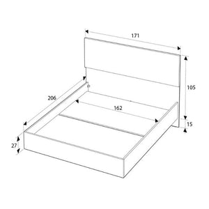 Κρεβάτι Oryana  χρώμα λευκό 160x200εκ. - Pakobazaar