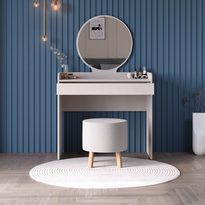 Τουαλέτα με καθρέπτη Curve  χρώμα λευκό του πάγου 90x47x142εκ.