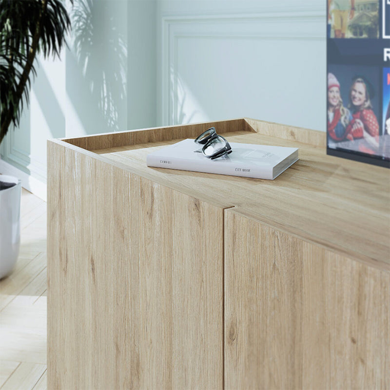 Έπιπλο τηλεόρασης Luna  χρώμα florida oak 180x41x62εκ.