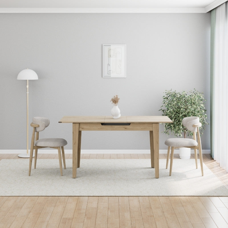 Τραπέζι Trendline  επεκτεινόμενο χρώμα oak 120/150x70x75εκ. - Pakobazaar