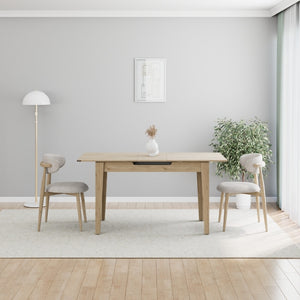 Τραπέζι Trendline  επεκτεινόμενο χρώμα oak 120/150x70x75εκ. - Pakobazaar