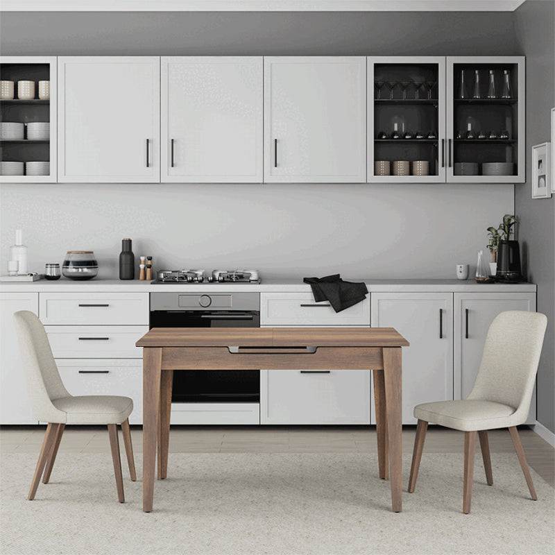Τραπέζι Trendline  επεκτεινόμενο χρώμα καρυδί 120/150x70x75εκ. - Pakobazaar