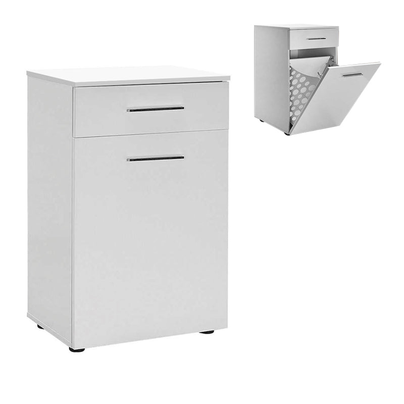 Ντουλάπι - Καλάθι απλύτων Diamond  χρώμα λευκό gloss 52x38x83εκ. - Pakobazaar