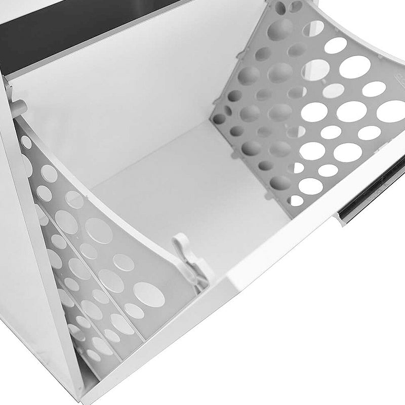 Ντουλάπι - Καλάθι απλύτων Diamond  χρώμα λευκό gloss 52x38x83εκ. - Pakobazaar