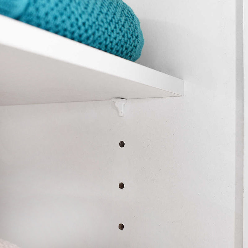 Ντουλάπι με καλάθι απλύτων Diamond  χρώμα λευκό gloss 52x38x187εκ.