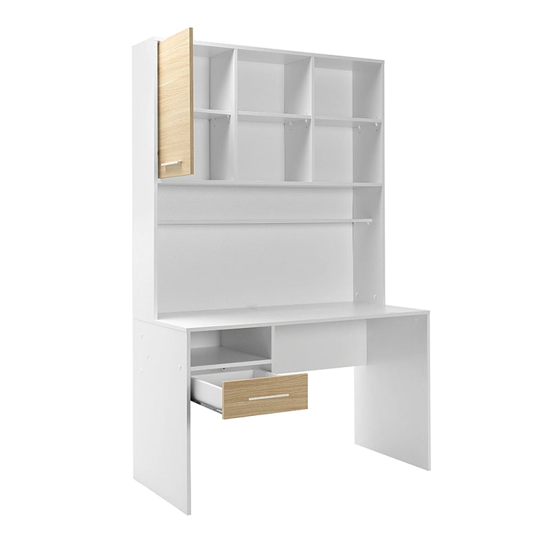 Γραφείο εργασίας London  χρώμα λευκό - oak 120x60x196εκ.