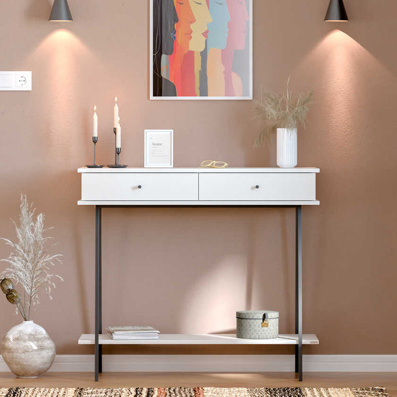 Κονσόλα Elite  χρώμα λευκό του πάγου 100x40x88εκ.