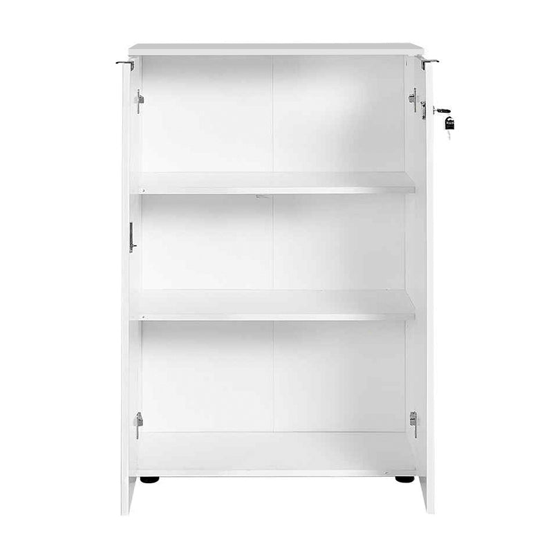 Ντουλάπι γραφείου Rio  με κλειδαριά χρώμα λευκό 72x34x109εκ. - Pakobazaar