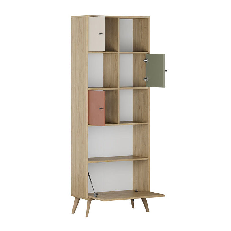 Βιβλιοθήκη Terra  χρώμα florida oak 67x30x181εκ. - Pakobazaar