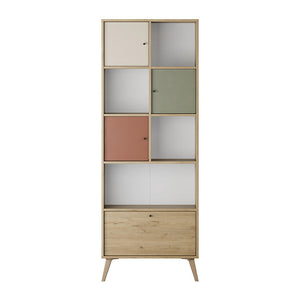 Βιβλιοθήκη Terra  χρώμα florida oak 67x30x181εκ. - Pakobazaar