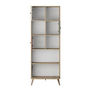 Βιβλιοθήκη Terra  χρώμα florida oak 67x30x181εκ. - Pakobazaar