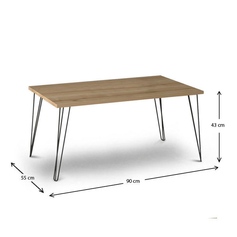 Τραπεζάκι σαλονιού Fiona  χρώμα oak 90x55x43εκ.