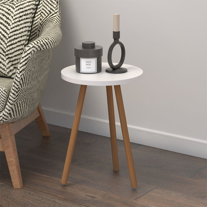 Τραπεζάκι βοηθητικό Roma  χρώμα λευκό 33,5x33,5x46εκ. - Pakobazaar