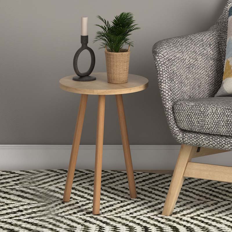 Τραπεζάκι βοηθητικό Roma  χρώμα pine oak 33,5x33,5x46εκ. - Pakobazaar