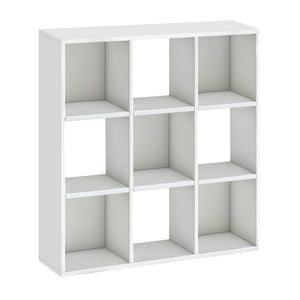 Βιβλιοθήκη Cube  χρώμα λευκό 90x30x90εκ. - Pakobazaar
