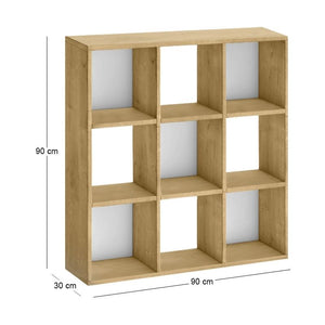 Βιβλιοθήκη Cube  χρώμα sapphire oak 90x30x90εκ. - Pakobazaar