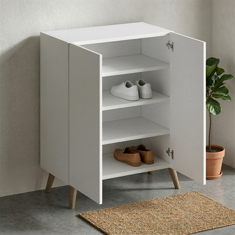 Παπουτσοθήκη Luce  χρώμα λευκό 70x35x85εκ. - Pakobazaar