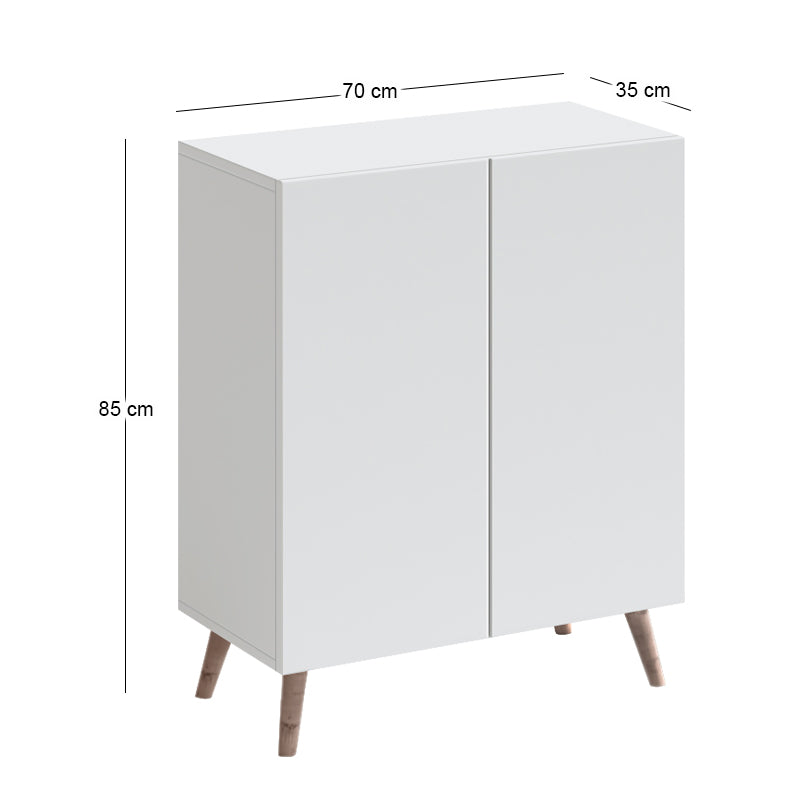 Παπουτσοθήκη Luce  χρώμα λευκό 70x35x85εκ. - Pakobazaar