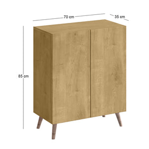 Παπουτσοθήκη Luce  χρώμα sapphire oak 70x35x85εκ. - Pakobazaar
