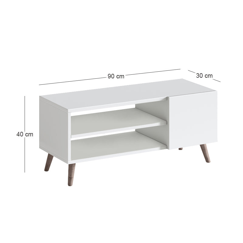 Έπιπλο τηλεόρασης Parma  χρώμα λευκό 90x30x40εκ. - Pakobazaar